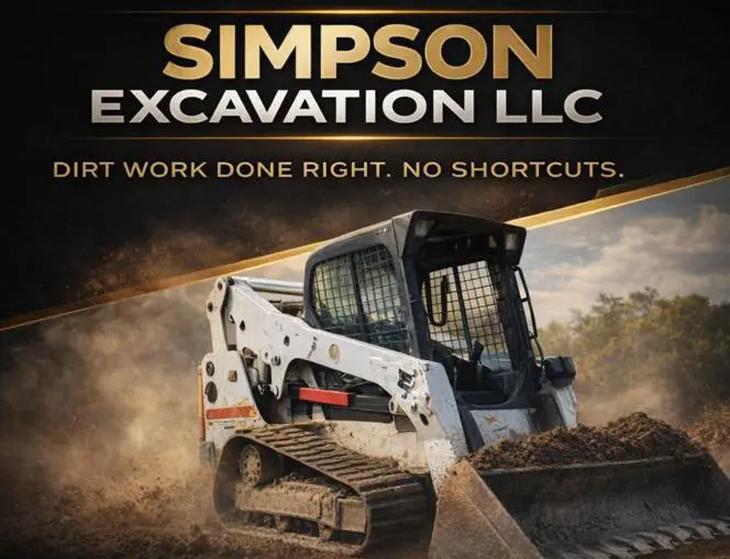 Simpson Excavation crew on a site prep job